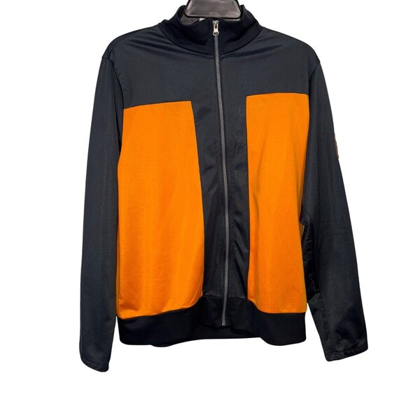 Naruto Shippuden Jacket Black/Orange Zip-Up Anime Cosplay Costume Unisex Size M - Picture 1 of 9